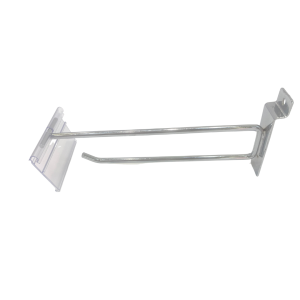 קוץ תליה מדורג לקיר מחורץ עם שלט - 15 ס"מ, כרום