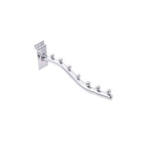 מתלה גלי עגול כרום לקיר מחורץ 35 ס"מ, כרום