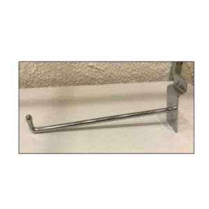 קוץ תליה °90 לקיר מחורץ -  10 ס"מ עם גולת בטחון, כרום