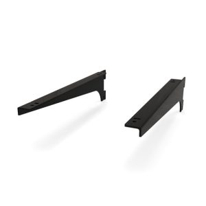 זוג תומכי מדף לעץ 35-40 ס"מ, שחור - ויטארו/סיסטמה