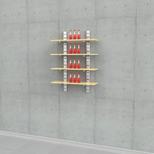 קיט פסי חריצים קצרים ל 4 מדפי עץ