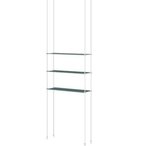 קיט צינור 12 ל 3 מדפי זכוכית  - תקרה רצפה - יחידת בסיס