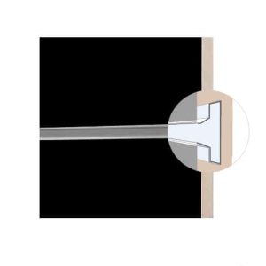 פלטה מחורצת מעץ,  3199 שחור 10 (slot wall)