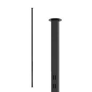 מתאם תקרה רצפה, פרופיל צד אחד בלי חריצים, עם דיסק חיבור תקרה, שחור -  ויטארו