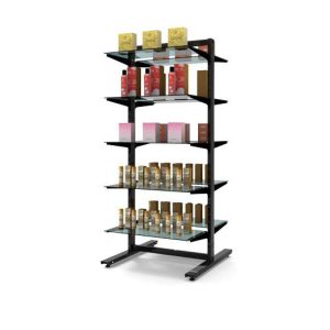 סטנד ויטארו רצפתי, עם 10 מחזיקי מדף, שחור