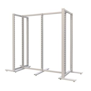 סטנד ויטארו רצפתי עם ראש גונדולה שני צדדים, גובה 150 ס"מ רוחב 247 ס"מ, יחידת בסיס, לבן