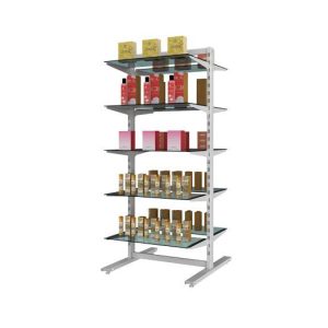 סטנד ויטארו רצפתי, עם 10 מחזיקי מדף, לבן