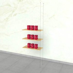 קיט כבלים ל-3 מדפי עץ - יחידת תוספת - תקרה רצפה