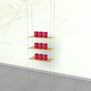 קיט כבלים ל-3 מדפי עץ - תקרה רצפה