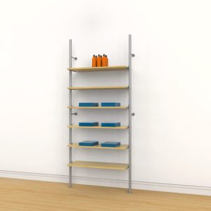 קיט צינור 35 ל 6 מדפים,יחידת בסיס - צמוד קיר