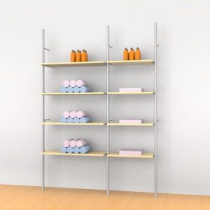 קיט צינור 35 ל 8 מדפים, 2 שדות - צמוד קיר