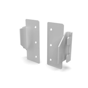 זוג מחברים לחיבור פלטת חריצים/ פלטת עץ, לבן - מערכת ורטיק